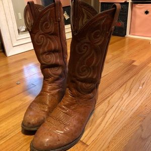 Cowgirl boots! Super comfy!